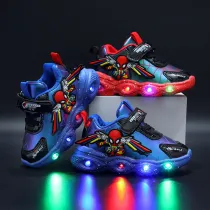 Toddler Kids Boy Sneaker LED Light Up Breathable Sport Shoes