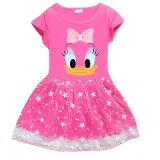 Girls Yarn Skirt Cartoon Duck Head Long And Short Sleeve Dress