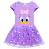 Girls Yarn Skirt Cartoon Duck Head Long And Short Sleeve Dress