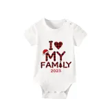 2023 Christmas Matching Family Pajamas Exclusive Design I Love My Family Short Pajamas Set