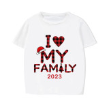 2023 Christmas Matching Family Pajamas Exclusive Design I Love My Family Short Pajamas Set