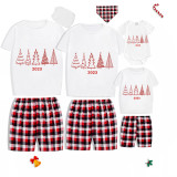 icusromiz Christmas Matching Family Pajamas Christmas Tree Short Pajamas Set