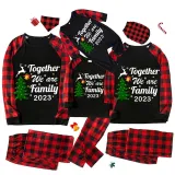 2023 Christmas Matching Family Pajamas Exclusive Family Together Flying Reindeer Black Pajamas Set