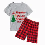 2023 Christmas Matching Family Pajamas Exclusive Family Together Flying Reindeer Short Pajamas Set