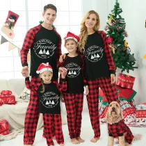 2023 Christmas Matching Family Pajamas Exclusive We Are Family Wreath Xmas Tree Black Pajamas Set