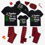 2023 Christmas Matching Family Pajamas Exclusive Family Together Flying Reindeer Black Pajamas Set