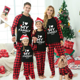 2023 Christmas Matching Family Pajamas Exclusive Design I Love My Family Black Pajamas Set