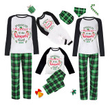 2023 Proud Member OF Naughty List Christmas Matching Family Pajamas Green Plaids Pajamas Set