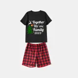 2023 Christmas Matching Family Pajamas Exclusive Family Together Flying Reindeer Black Pajamas Set