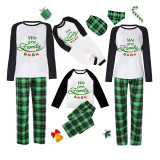 Christmas Matching Family Pajamas Antler Hat Family Christmas 2023 Ornaments Green Plaids Pajamas Set