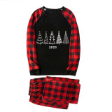 2023 Christmas Matching Family Pajamas Exclusive Christmas Tree Black Pajamas Set