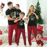 2023 Christmas Matching Family Pajamas Exclusive We Are Family Wreath Xmas Tree Black Pajamas Set