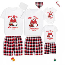2023 Christmas Matching Family Pajamas Exclusive Design Our First Christmas Short Pajamas Set
