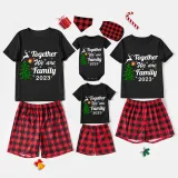 2023 Christmas Matching Family Pajamas Exclusive Family Together Flying Reindeer Black Pajamas Set