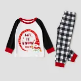2023 Christmas Matching Family Pajamas Snowman Let It Snow White Pajamas Set