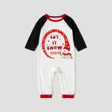2023 Christmas Matching Family Pajamas Snowman Let It Snow White Pajamas Set