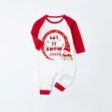 2023 Christmas Matching Family Pajamas Snowman Let It Snow Plaids Pajamas Set