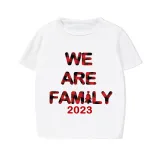 2023 We are Family Christmas Matching Family Pajamas Plus Size White Pajamas Set With Dog Pajamas