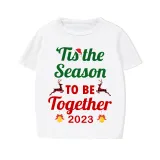 2023 Christmas Matching Family Pajamas Exclusive Design Merry Christmas Season Together Short Pajamas Set