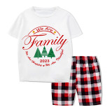 2023 Christmas Matching Family Pajamas Exclusive We Are Family Wreath Xmas Tree Short Pajamas Set