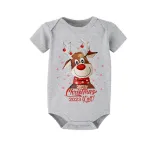 2023 Christmas Matching Family Pajamas Christmas Exclusive Design Deer Head Snowflake Merry Christmas Short Pajamas Set