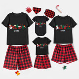 2023 Believe Christmas Matching Family Pajamas Exclusive Design Snowman Love Christmas Black Pajamas Set