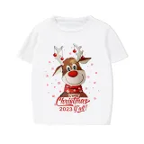 2023 Christmas Matching Family Pajamas Christmas Exclusive Design Deer Head Snowflake Merry Christmas Short Pajamas Set