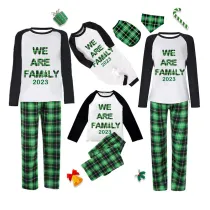2023 We Are Family Christmas Matching Family Pajamas Green Pajamas Set With Dog Pajamas