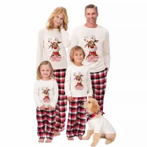 Christmas Matching Family Pajamas 2023 Christmas Y‘all Smile Deer Snowflake Plaids Pajamas Set