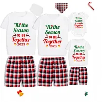 2023 Christmas Matching Family Pajamas Exclusive Design Merry Christmas Season Together Short Pajamas Set