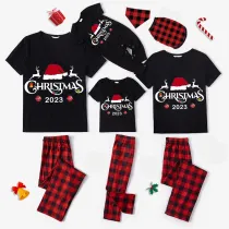 2023 Christmas Matching Family Pajamas Exclusive Design Christmas Couple Reindeer Black Pajamas Set