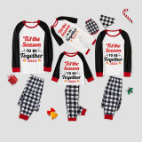 2023 Christmas Matching Family Pajamas Exclusive Design Merry Christmas Season Together White Plaids Pajamas Set