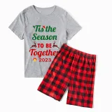 2023 Christmas Matching Family Pajamas Exclusive Design Merry Christmas Season Together Short Pajamas Set