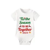 2023 Christmas Matching Family Pajamas Exclusive Design Merry Christmas Season Together Short Pajamas Set