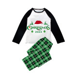 2023 Christmas Matching Family Pajamas Exclusive Design Christmas Couple Reindeer Green Plaids Pajamas Set