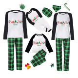2023 Believe Christmas Matching Family Pajamas Exclusive Design Snowman Love Christmas Green Plaids Pajamas Set