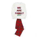 2023 We are Family Christmas Matching Family Pajamas Plus Size Gray Pajamas Set With Dog Pajamas