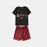 2023 Believe Christmas Matching Family Pajamas Exclusive Design Snowman Love Christmas Black Pajamas Set