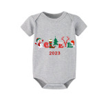 2023 Christmas Matching Family Pajamas Exclusive Design Snowman Believe Christmas Short Pajamas Set