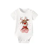 2023 Christmas Matching Family Pajamas Christmas Exclusive Design Deer Head Snowflake Merry Christmas Short Pajamas Set
