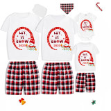 2023 Christmas Matching Family Pajamas Snowman Let It Snow Short Pajamas Set
