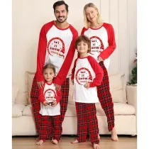 2023 Christmas Matching Family Pajamas Snowman Let It Snow Plaids Pajamas Set