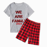 2023 We are Family Christmas Matching Family Pajamas Plus Size White Pajamas Set With Dog Pajamas