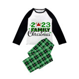 Christmas Matching Family Pajamas 2023 Family Christmas Hat Green Plaids Pajamas Set