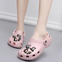 Audlt Unisex Women Clog Summer Random 10PCS Slipper Addams Wednesday Croc Decoration Beach Slipper Shoes