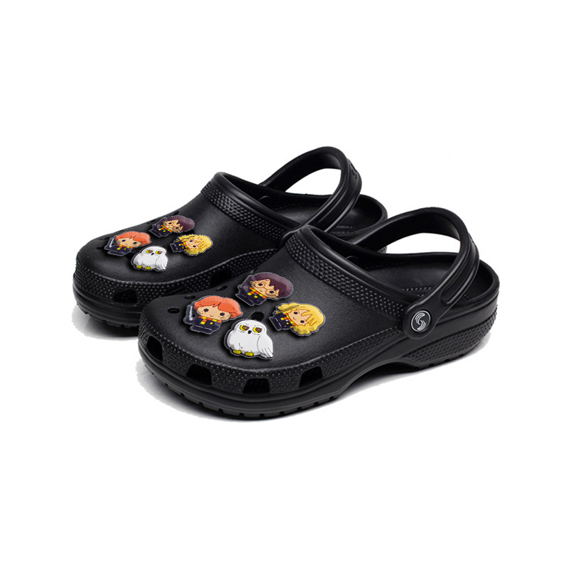 Audlt Unisex Women Clog Summer Slipper Random 10PCS Cartoon Harry Decoration Beach Slipper Shoes