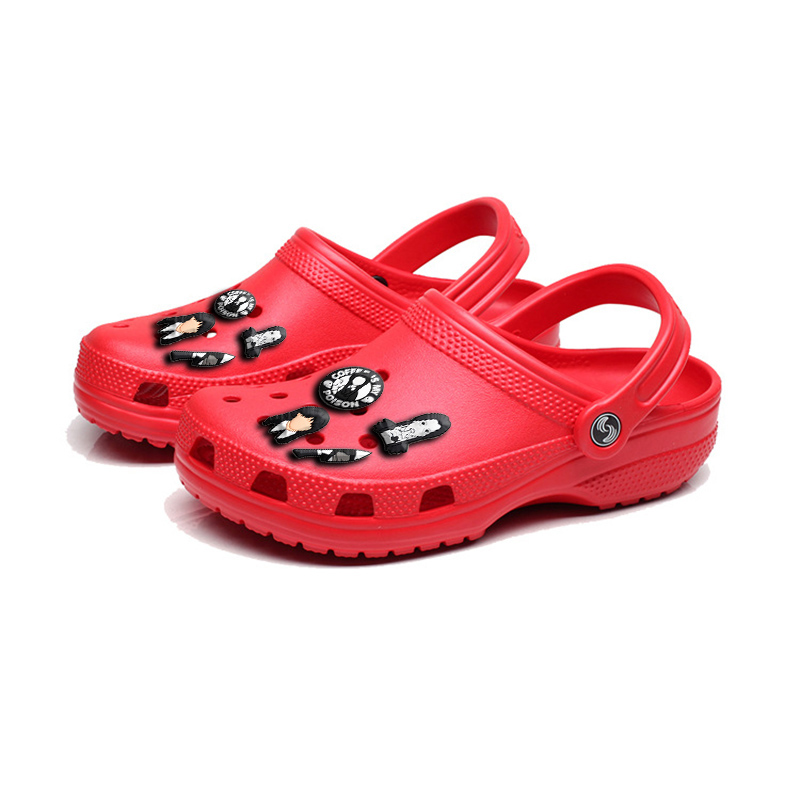 Audlt Unisex Women Clog Summer Random 10PCS Slipper Wednesday Croc Decoration Beach Slipper Shoes