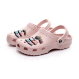 Audlt Unisex Women Clog Summer Slipper Random 10PCS Good Vibes Decoration Beach Slipper Shoes