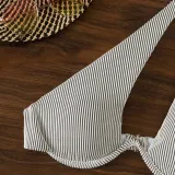 Women 3 Piece Cut Out One Shoulder High Cut Skirt Cover Up Bikini Swimsuit