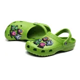 Audlt Unisex Women Clog Summer Slipper 9PCS Cartoon Games Character Decoration Beach Slipper Shoes